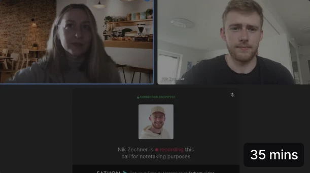 UX interview over a video call